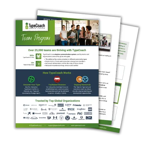 Folheto do programa de equipes